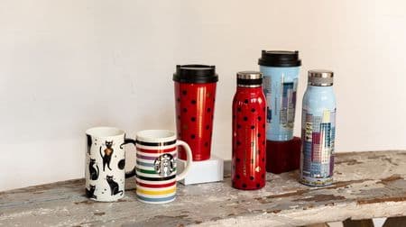 Starbucks x Kate Spade goods are available only at online stores! Black cat mug and polka dot tumbler