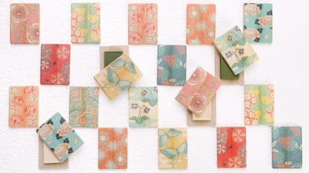 和菓子屋のチョコ最中「心よせ 結」華やか♪ 最中種に草花をフルカラー印刷・抹茶＆きな粉チョコ