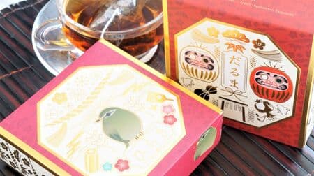 The perfect tea for the new year! Lupicia "Hiraki" "Dharma" Gorgeous limited design of plums and red and white Daruma