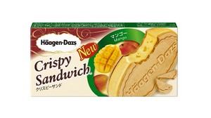 A rich flavor of "Mango" is now available in Haagen-Dazs "Crispy Sandwich"!