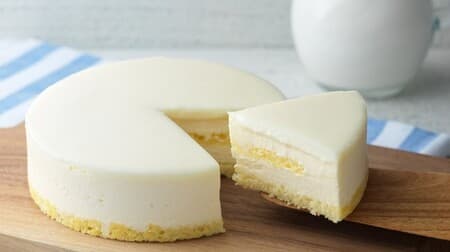 真っ白な「みるくケーキ」グッドモーニングテーブルから！ミルクムース2層に濃厚ミルクソース