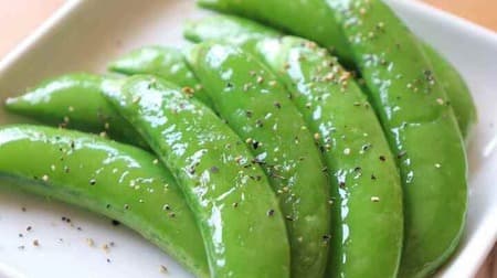 Summary of recipes for snap peas such as "stir-fried snap peas with consomme butter" to taste spring! Concentrated umami without boiling "Grilled snap peas"