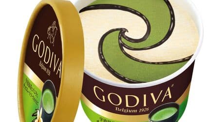 ゴディバ カップアイス「宇治抹茶とバニラにチョコレートソースを添えて」コンビニ限定・数量限定！
