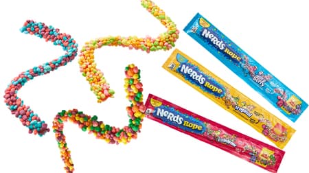 話題のロープ状グミキャンディ「NERDS（ナーズ）ロープ」不思議な食感!? レインボー・ベリーベリー・トロピカルの3種