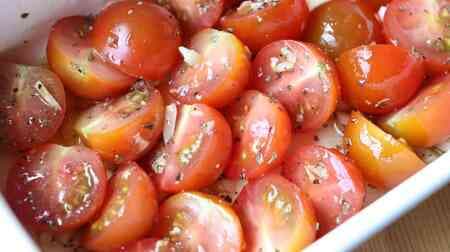 Recipe for Cherry Tomatoes with Garlic Oil! Garlic aroma and flavorful snack salad