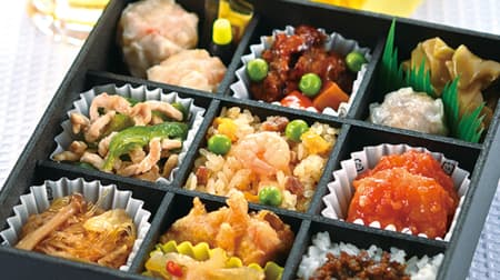 Kiyoken "Father's Day Bento" with "Shrimp Chili", "Sweet and Sour Pork with Black Vinegar", and "Chinjao Rosu" that you can enjoy in the evening drink!