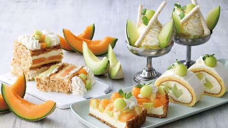 Luxury melon sweets fair such as KIHACHI's double melon pie and melon roll cake!