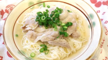 [Recipe] Hot "pork green onion salt somen" A rich cup of sesame oil