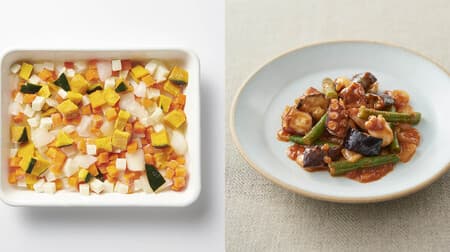 "Ready-to-use" cut vegetable series for MUJI frozen foods & "Frying pan meal kit" series that can be made in 10 minutes!