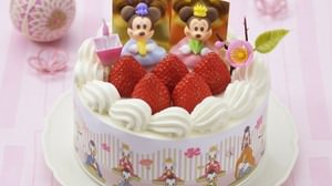 Celebrate the Doll's Festival with Mickey & Minnie's cake! Ginza Cozy Corner "Strawberry Doll Festival"