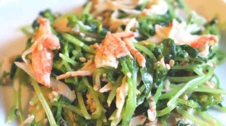 Easy "pea sprout crab stick salad" recipe without using fire! Crab sticks with a crispy texture and plenty of umami