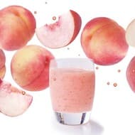 果汁工房果琳「とろける桃のスムージー」と「桃とパインのスムージー」完熟桃をまるごと使ったとろける食感のスムージー！