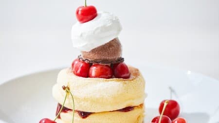 FLIPPER'S "Miracle Pancakes Toyojun Cherry" The first cherry pancakes! The king of cherries "Sato Nishiki" is used luxuriously!