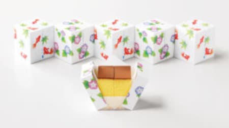 "Fukusaya Summer Limited Cube" "Asagao Cube" "Cool Goldfish Cube" Two pieces of traditional castella are in a small box!