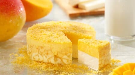 東京ミルクチーズ工場「ミルクチーズケーキ マンゴー」季節限定！アルフォンソマンゴーピューレと北海道産マスカルポーネチーズ＆クリームチーズ