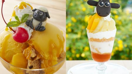 "Shaun's Tropical Mango Parfait" "Shaun's Peach Trifle" Summer Limited! Appeared in Sean Farm Cafe of sheep