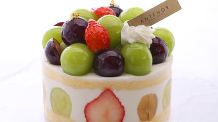 Cakes using seasonal grapes such as Antenor "Shine Muscat and Kyoho decoration"