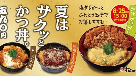 Matsunoya "Kake Katsumeshi" Loin and fluffy egg x rice! Spicy green onion salt sauce with chopsticks