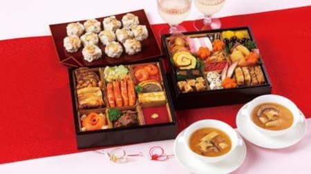 "Kiyoken Osechi Limited Shumai, Abalone, Shark Fin and Crab Soup" Japanese, Western, Chinese Double-tiered, Chinese Double-tiered, Chinese Single-tiered 3 types are open for reservation now!