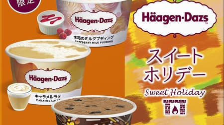 Haagen-Dazs Assorted Box "Sweet Holiday (Rubus Milk Pudding, Caramel Latte, Cookies & Chocolate)" Luxury dessert ice cream to enjoy at home!