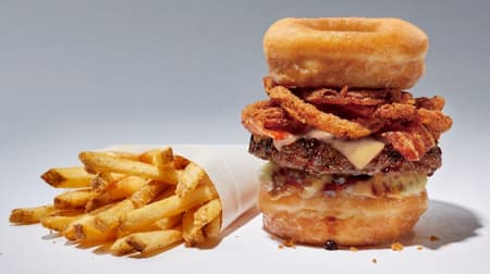 "Friday's Signature Donut Burger" A burger with donuts turned into buns! TGI Friday's x KKD collaboration!