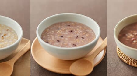 MUJI "Brown rice and rice cake porridge made from raw materials" "Ten-grain rice porridge made from raw materials" "Millet porridge zenzai made from raw materials" Domestic miscellaneous grain series!