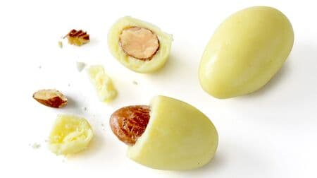 「甘熟王バナナアーモンドチョコ」濃密 “甘熟王” パウダー使用ホワイトチョコにカリッと香ばしいアーモンド入り！