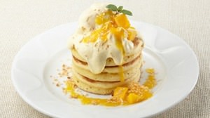 "Pelican mango" is sweet and juicy! Denny's new pancakes