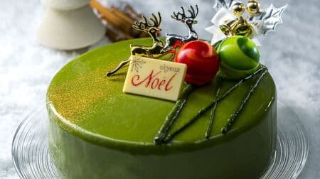 「京はやしやの抹茶ノエル」宇治抹茶づくしのクリスマスケーキ 全国送料無料！いちごのジュレ・ムースが甘酸っぱいアクセント