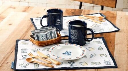 Tokyo Milk Cheese Factory "Home Cafe Set" 10th Anniversary Set with Cutlery, Place Mat, Plate and Mug!