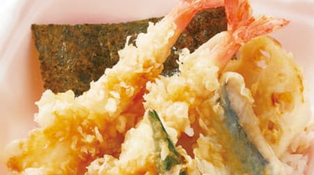 Half price for Washoku SATO "Tendon" To go only! 2 shrimp tempura, vegetables, seasonal fish Tempura with rice flour and light texture