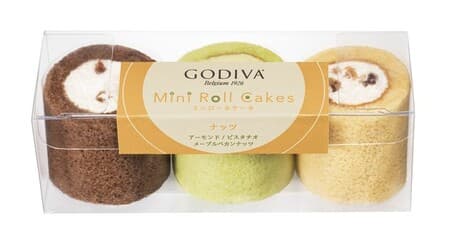 Godiva "Mini Roll Cake Nuts" Almonds, Pistachios, Maple Pecan Nuts Assortment! Assortments with chocolate and fruits