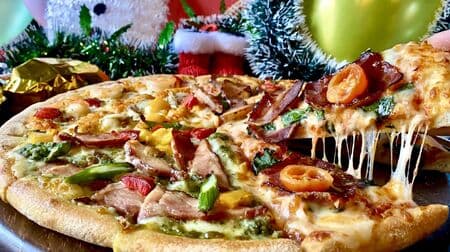 Domino's Pizza "Christmas Luxury Quattro" "Premium Roast Chicken" "Christmas Premium Set" "Cool Mille Crepes"
