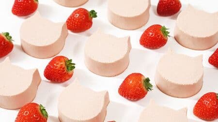 Nekoneko Cheesecake "Nyanchi Strawberry" "Nyanchi 4 pieces (plain & strawberry)" Cute pink color of strawberry puree!
