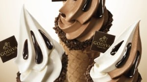 A bit of happiness that melts ... Godiva's soft serve ice cream with the new "White Chocolate Vanilla"