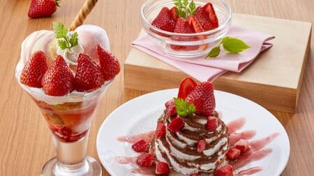 Washoku SATO "Glittering Strawberry Parfait" "Strawberry Dolce" "Strawberry Mountain" "Mini Strawberry Daifuku" "Strawberry Jureponchi" "Fresh Strawberry"