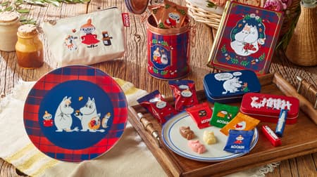 "Moomin x Mary Online Shop Limited Set" Double Berry and Cacao Sable Little My Pouch, Original Design Plate, etc.
