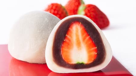 Kameya Mannendo "Ichigo Daifuku" Shizuoka brand strawberry "Red cheeks" included! A combination of smooth bean paste and soft mochi dough