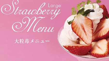Kyobashi Sembikiya "Large Strawberry Parfait" "Large Strawberry Sandwich" "Large Strawberry Waffle" etc. "Large Strawberry Menu"