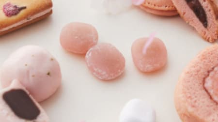 MUJI: "Cherry Blossom Pandelow," "Cherry Blossom Marshmallow," "Cherry Blossom Cream Sandwich Cookies," "Cherry Blossom Roll Cake," "Cherry Blossom Hitokuchi Daifuku," "Cherry Blossom Karintou," "Instant Cherry Blossom Latte with Ingredients," and other ch
