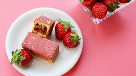 Sunny Hills "Strawberry Apple Cake" for Valentine's Day! Red apple from Aomori and strawberry chocolate from Valrhona, France!