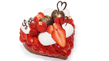 カフェコムサ「バレンタインケーキ」いちご「恋みのり」使用！予約限定のハート型ケーキや自宅で楽しめる手作りキットも