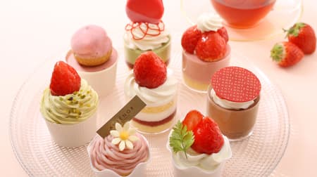 Antenor "Strawberry and Pistachio," "Strawberry Petit Choux," and other "Strawberry-filled Petit Fours and Fres" set of 8
