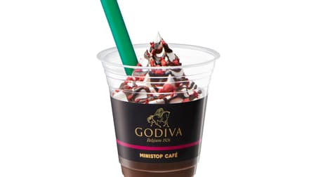 Ministop "Drinking Luxury Chocolat Pudding" "Gurukuru" where you can enjoy Godiva supervised cocoa filled pudding and soft serve ice cream