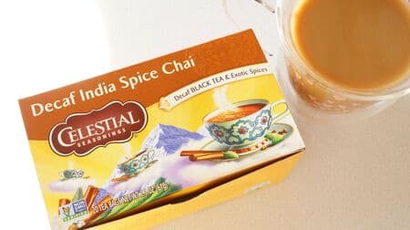 Decaf India Spiced Chai, a decaffeinated black tea blended with cinnamon and ginger!