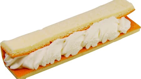 Ministop "Ice Cake White Whipped Cream Roll - Made with Hokkaido Pure Fresh Cream" Stick type frozen treat!