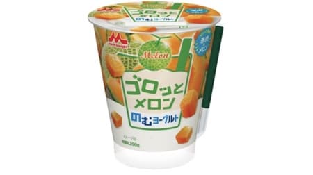 Gorotto Melon Nomu Yogurt" from Morinaga Milk Industry - a swirlable fruit yogurt with the full texture of melon.