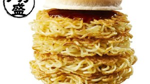 4 noodle patties ...! Lotteria's "Tsukemen Burger" will have "Mega Sheng" !!