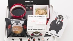 "Kumamon" for JAL in-flight meals again--Attention to Kumamon in pilot form!