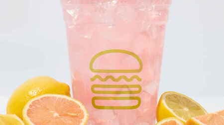Shake Shack "Pink Lemonade" slightly pink with pomegranate juice! Refreshing aroma of yuzu and lemon